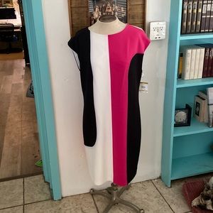 Anne Klein sheath dress  in size 14. Tricolor. NWT